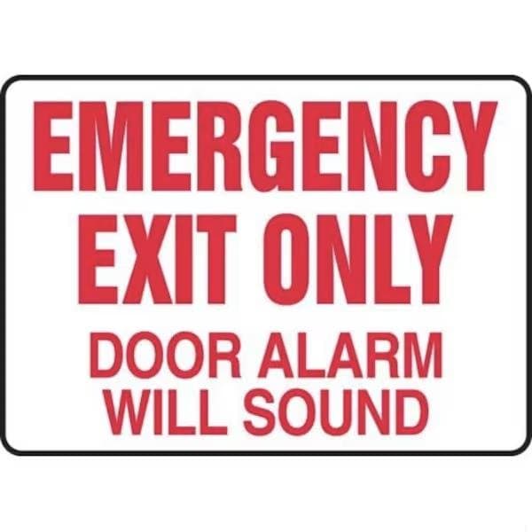 Accuform Exit Sign, Adhesive Dura-Poly, 14 in W, 10 in H MEXT923XV - main